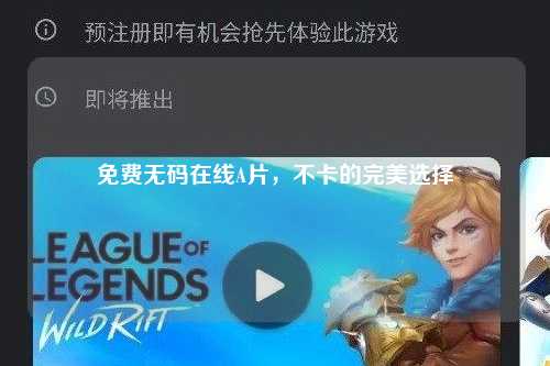 免费无码在线A片，不卡的完美选择